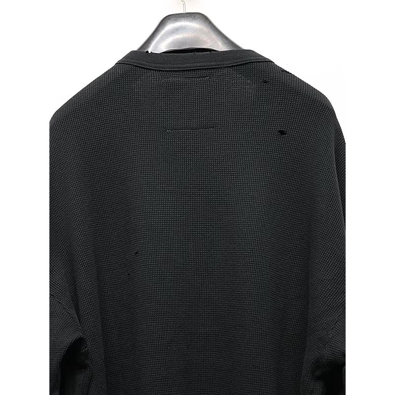 Maison MIHARA YASUHIRO・メゾン ミハラヤスヒロ/Jersey Stitch THERMAL COMBINED LS TEE/BLACK | MAISON MIHARA YASUHIRO | 05