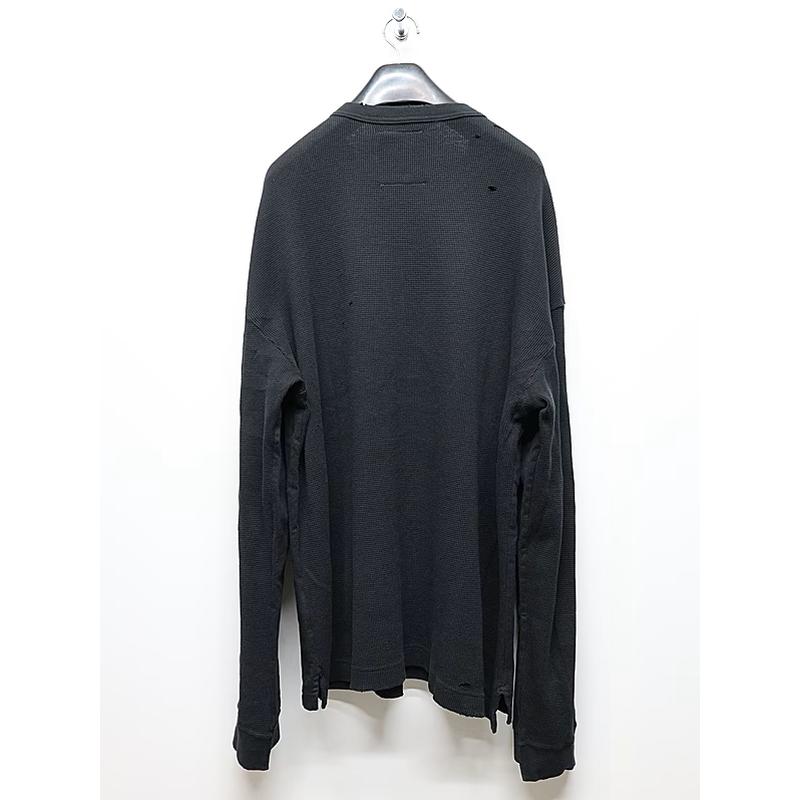 Maison MIHARA YASUHIRO・メゾン ミハラヤスヒロ/Jersey Stitch THERMAL COMBINED LS TEE/BLACK | MAISON MIHARA YASUHIRO | 07