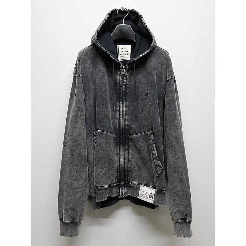 Maison MIHARA YASUHIRO・メゾン ミハラヤスヒロ/French Terry BLEACHED SWEAT PARKA/BLACK | MAISON MIHARA YASUHIRO