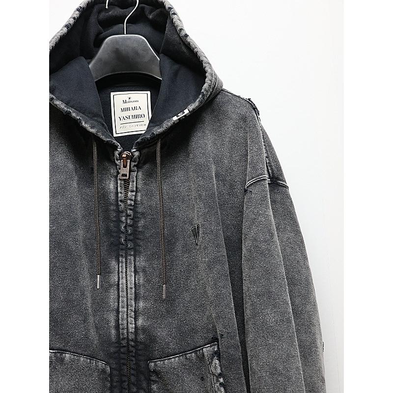 Maison MIHARA YASUHIRO・メゾン ミハラヤスヒロ/French Terry BLEACHED SWEAT PARKA/BLACK | MAISON MIHARA YASUHIRO | 01