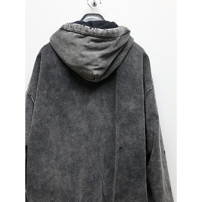 Maison MIHARA YASUHIRO・メゾン ミハラヤスヒロ/French Terry BLEACHED SWEAT PARKA/BLACK | MAISON MIHARA YASUHIRO | 03