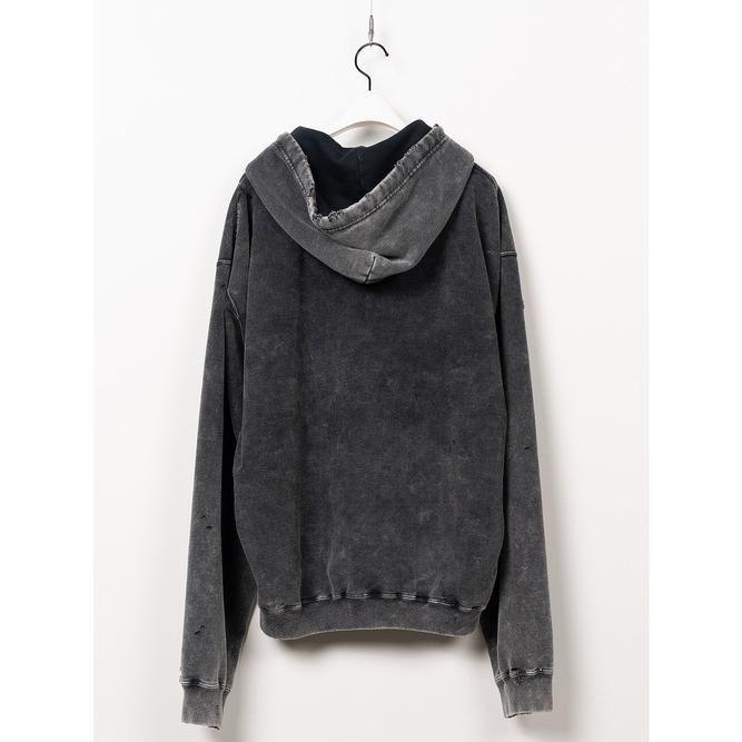 Maison MIHARA YASUHIRO・メゾン ミハラヤスヒロ/French Terry BLEACHED SWEAT PARKA/BLACK | MAISON MIHARA YASUHIRO | 07