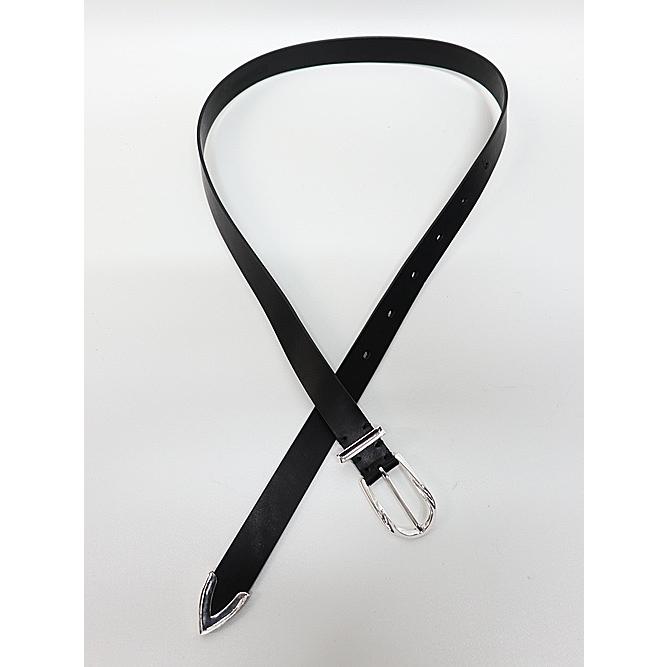 ATTACHMENT・アタッチメント/COW LEATHER WESTERN BELT/BLACKの画像