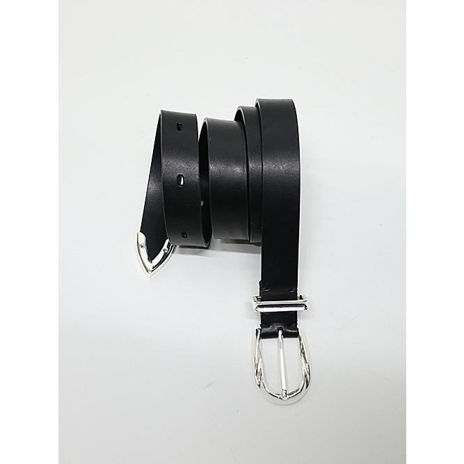 ATTACHMENT・アタッチメント/COW LEATHER WESTERN BELT/BLACKの画像