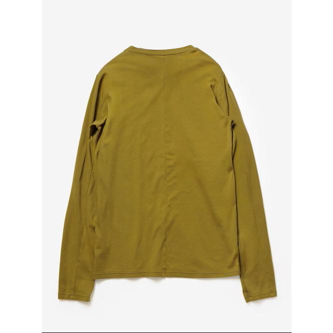 (予約品）7〜8月入荷予定/ATTACHMENT・アタッチメント/BRUSHED YARN SMOOTH SLIM FIT L/S TEE/D.YELLOW | ATTACHMENT | 01