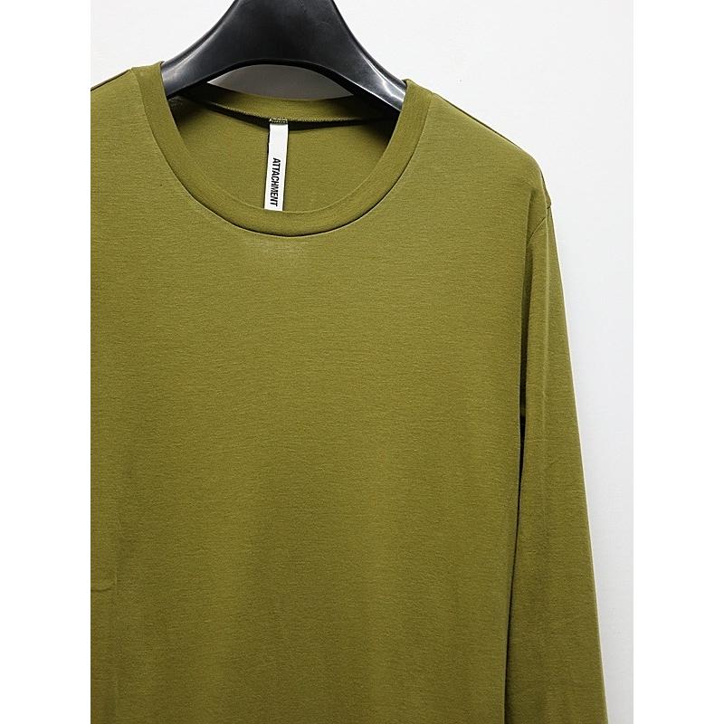 ATTACHMENT・アタッチメント/BRUSHED YARN SMOOTH SLIM FIT L/S TEE/D.YELLOW | ATTACHMENT | 01