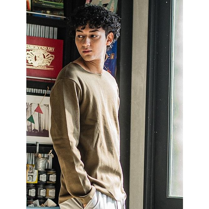 RESOUND CLOTHING・リサウンドクロージング/ST COTTON　waffle Thermal/KHAKI | RESOUND CLOTHING | 04