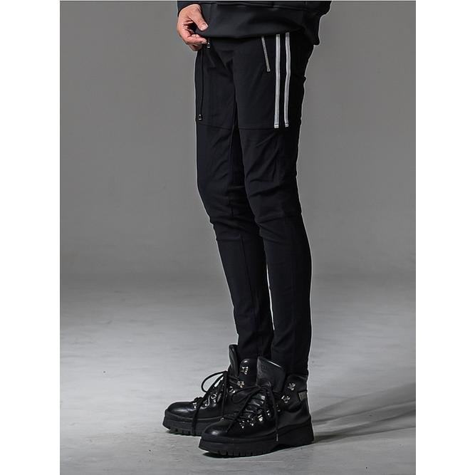 RESOUND CLOTHING・リサウンドクロージング/SUPER TIGHT TAPERD Johnson LINE NYLON PT/BKWH | RESOUND CLOTHING