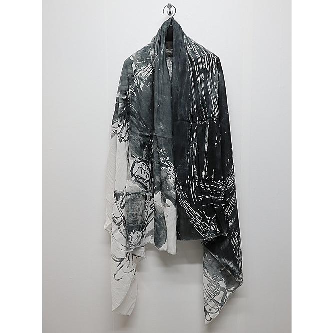 SALE40%OFF/nude:masahiko maruyama ・ヌード:マサヒコマルヤマ/Rayon Chiffon Inkjet Print STOLE/Face Print | nude:masahiko maruyama