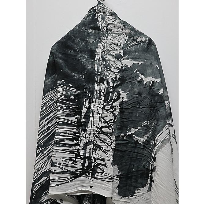 SALE40%OFF/nude:masahiko maruyama ・ヌード:マサヒコマルヤマ/Rayon Chiffon Inkjet Print STOLE/Face Print | nude:masahiko maruyama | 03