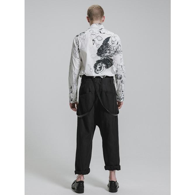 nude:masahiko maruyama ・ヌード:マサヒコマルヤマ/コットンツイルインクジェットプリントシャツ/White-Black | nude:masahiko maruyama | 11