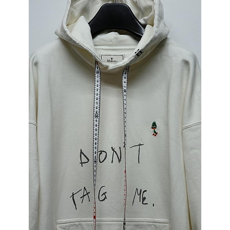 Maison MIHARA YASUHIRO・メゾン ミハラヤスヒロ/French Terry DON'T TAG ME. SWEAT HOODIE/WHITE | MAISON MIHARA YASUHIRO | 01