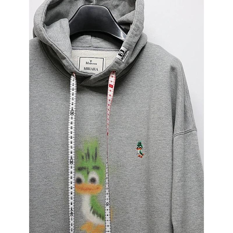 Maison MIHARA YASUHIRO・メゾン ミハラヤスヒロ/French Terry LEON PRINTED SWEAT HOODIE/GRAY | MAISON MIHARA YASUHIRO | 01
