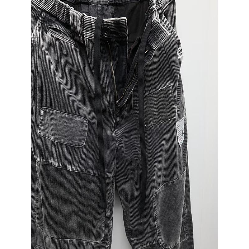 Maison MIHARA YASUHIRO・メゾン ミハラヤスヒロ/COTTON CORDUROY REPAIRED WOVEN SLACKS/BLACK | MAISON MIHARA YASUHIRO | 03