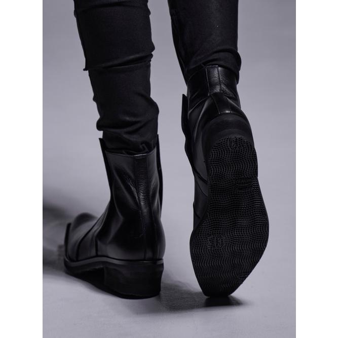 kiryuyrik（キリュウキリュウ） /Cow Hide Middle Boots/Black