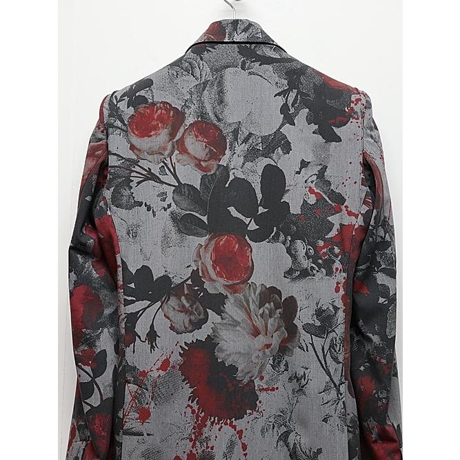 kiryuyrik・キリュウキリュウ/Gray Flora Gabardine Long Jacket/Grayの画像
