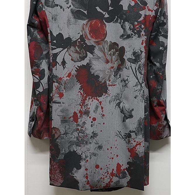 kiryuyrik・キリュウキリュウ/Gray Flora Gabardine Long Jacket/Grayの画像
