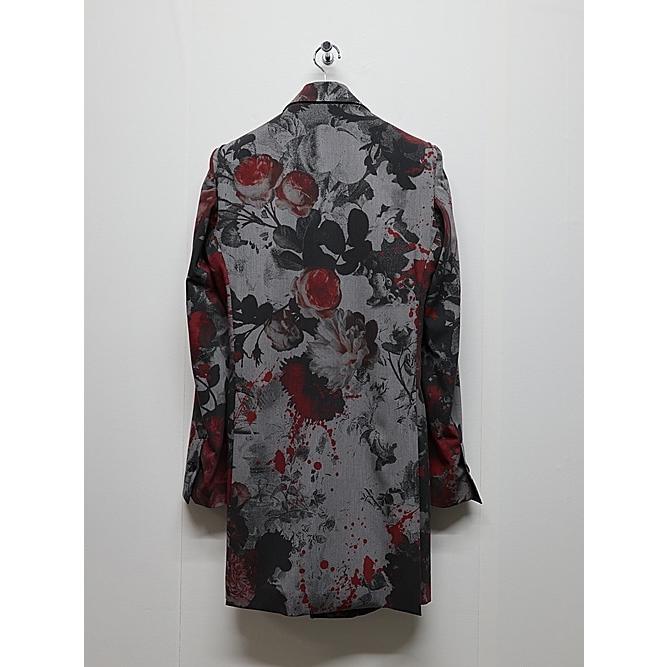 kiryuyrik・キリュウキリュウ/Gray Flora Gabardine Long Jacket/Grayの画像