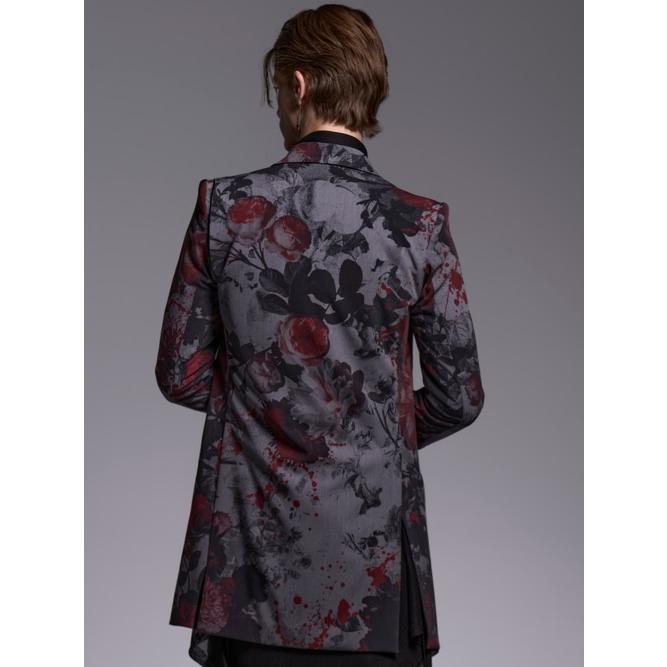 kiryuyrik・キリュウキリュウ/Gray Flora Gabardine Long Jacket/Grayの画像