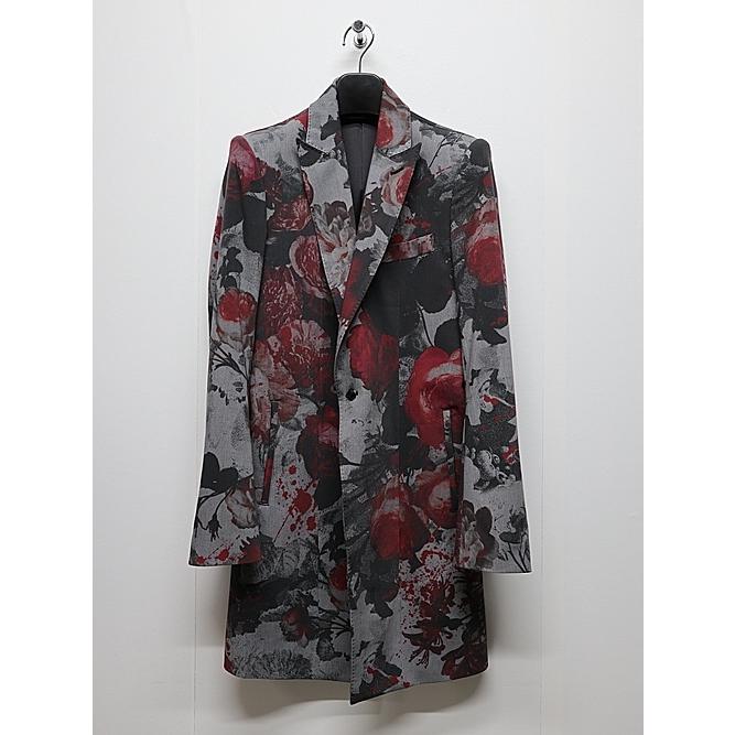 kiryuyrik・キリュウキリュウ/Gray Flora Gabardine Long Jacket/Grayの画像