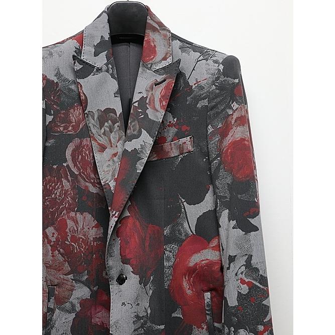 kiryuyrik・キリュウキリュウ/Gray Flora Gabardine Long Jacket/Grayの画像