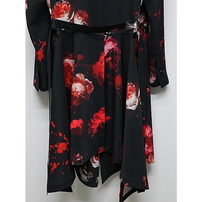 kiryuyrik・キリュウキリュウ/Black Flora Gabardine Flare Jacket/Blackの画像
