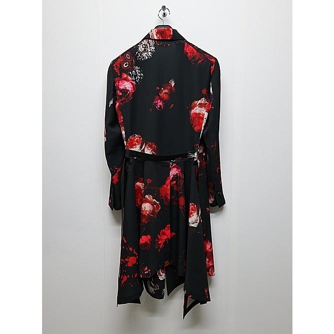 kiryuyrik・キリュウキリュウ/Black Flora Gabardine Flare Jacket/Blackの画像