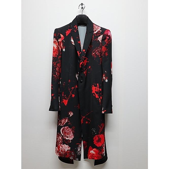 kiryuyrik・キリュウキリュウ/Black Flora Gabardine Flare Jacket/Blackの画像