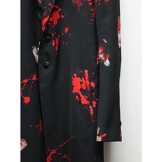kiryuyrik・キリュウキリュウ/Black Flora Gabardine Flare Jacket/Blackの画像