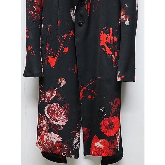 kiryuyrik・キリュウキリュウ/Black Flora Gabardine Flare Jacket/Blackの画像