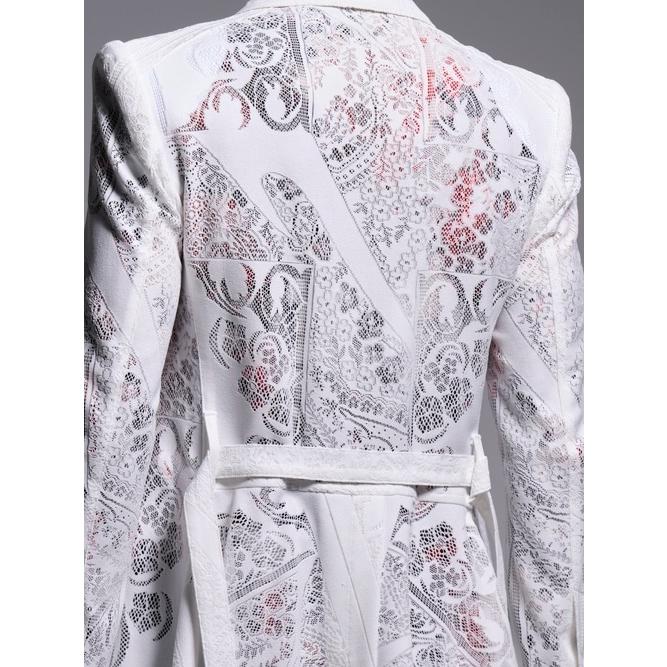 kiryuyrik・キリュウキリュウ/CROSS-Lace Flare Jacket/Whiteの画像