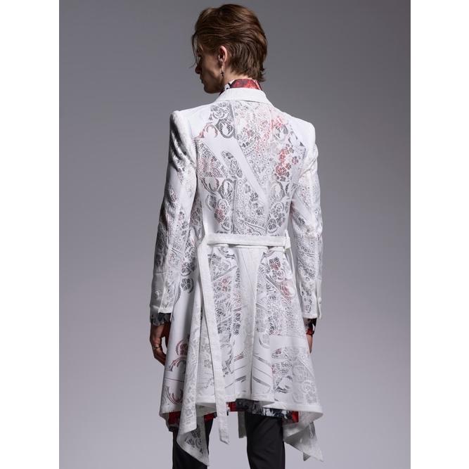 kiryuyrik・キリュウキリュウ/CROSS-Lace Flare Jacket/Whiteの画像