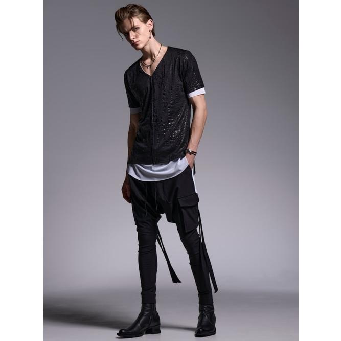 kiryuyrik KS-HP27-600  サルエルパンツ / ブラックSタグ kiryuyrik（キリュウキリュウ） /High Tension Jersey Saruel Pants