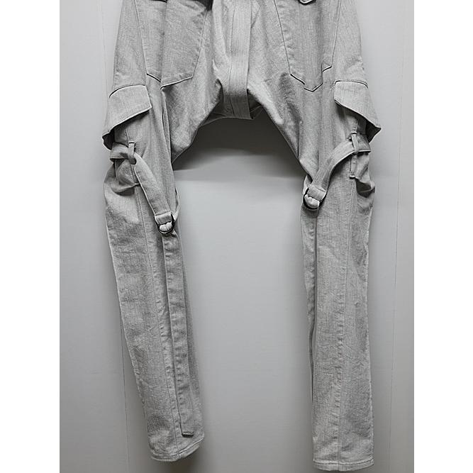kiryuyrik（キリュウキリュウ） /Denim Bondage Pants/Gray : OFFSIDE