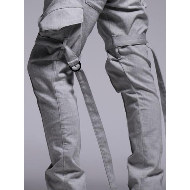 kiryuyrik（キリュウキリュウ） /Denim Bondage Pants/Gray : OFFSIDE 