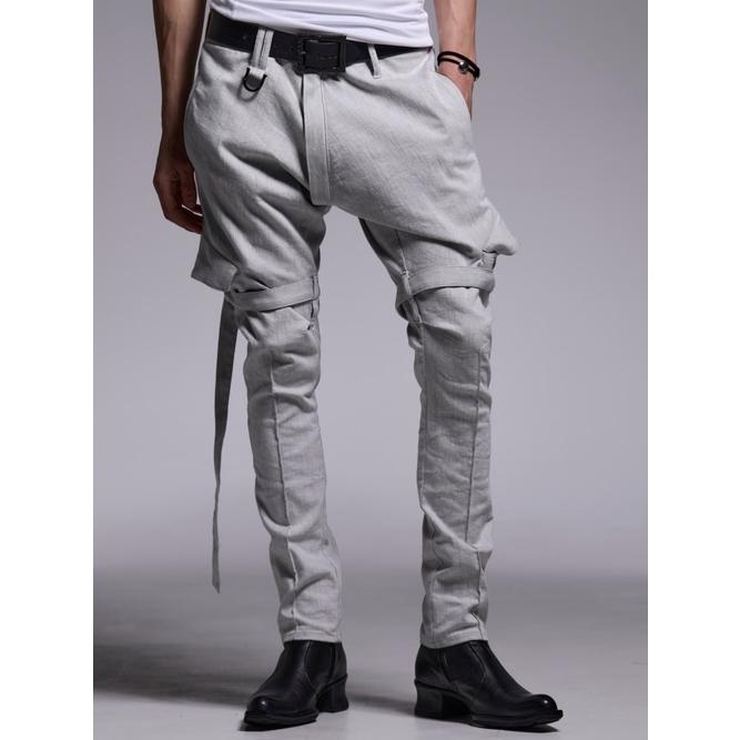 kiryuyrik（キリュウキリュウ） /Denim Bondage Pants/Gray : OFFSIDE 