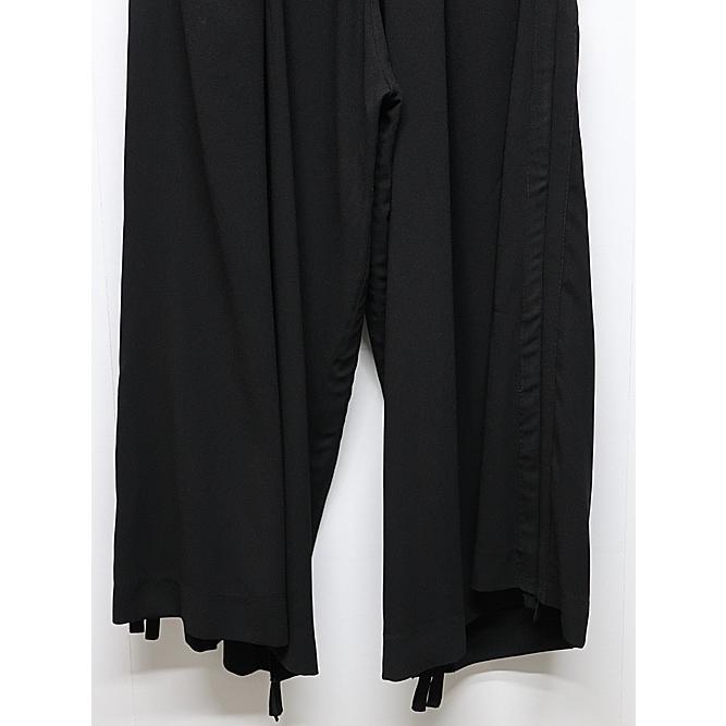 kiryuyrik・キリュウキリュウ/Crape Sharring Wide Tuck Slacks/Blackの画像