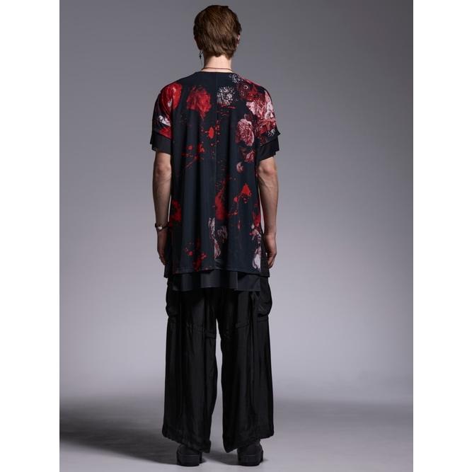 kiryuyrik（キリュウキリュウ） /Flora Mesh Crew Neck Layered-T 