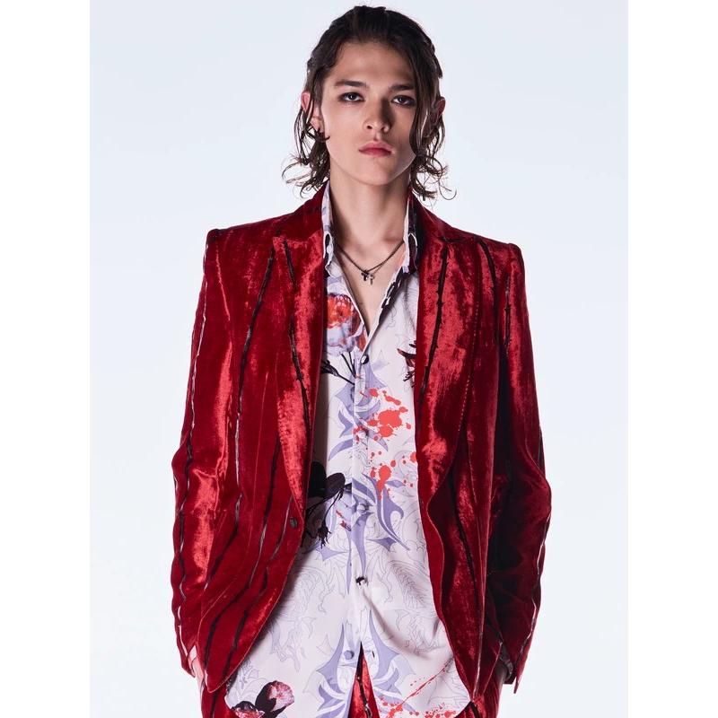 (予約品）10月末〜11月入荷予定/kiryuyrik・キリュウキリュウ/Goth Flora Shirt/Whiteの画像