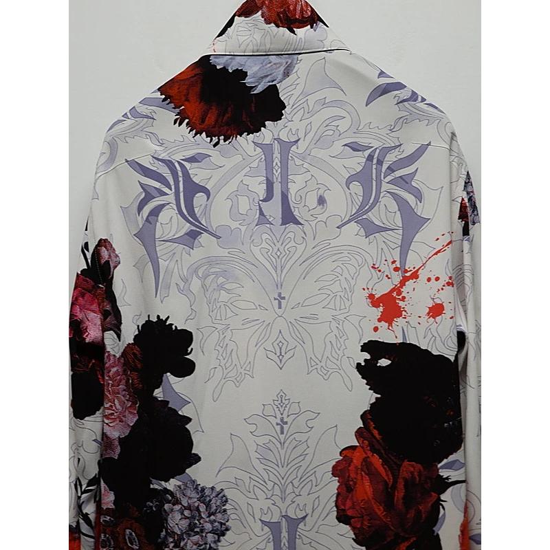 (予約品）10月末〜11月入荷予定/kiryuyrik・キリュウキリュウ/Goth Flora Shirt/Whiteの画像