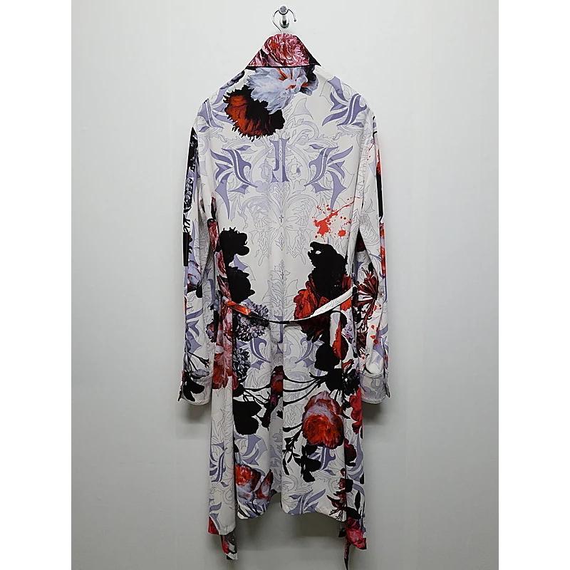 (予約品）10月末〜11月入荷予定/kiryuyrik・キリュウキリュウ/Goth Flora Flare Shirt/Whiteの画像