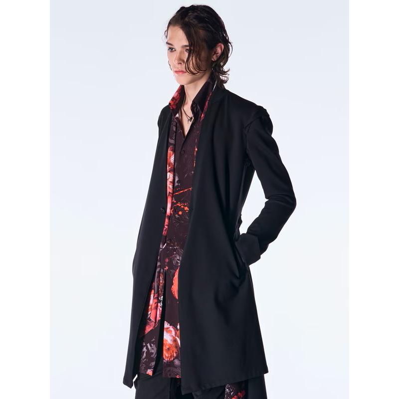 (予約品）10月末〜11月入荷予定/kiryuyrik・キリュウキリュウ/Goth Flora Flare Shirt/Blackの画像