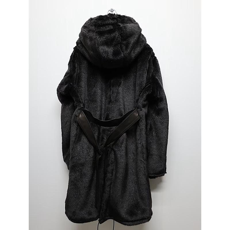(予約品）11月末〜12月入荷予定/kiryuyrik・キリュウキリュウ/Fur Mods Coat/Blackの画像