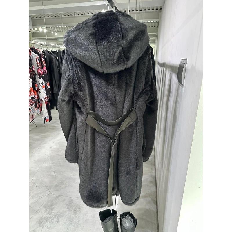 (予約品）11月末〜12月入荷予定/kiryuyrik・キリュウキリュウ/Fur Mods Coat/Blackの画像