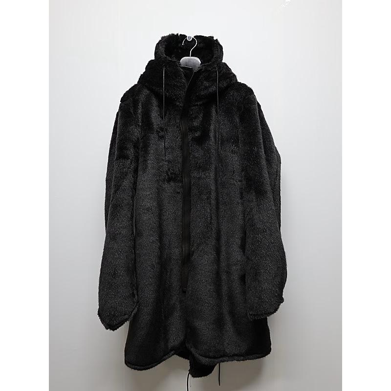 (予約品）11月末〜12月入荷予定/kiryuyrik・キリュウキリュウ/Fur Mods Coat/Blackの画像