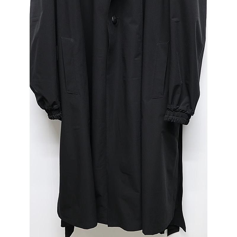 (予約品）9月末〜10月入荷予定/kiryuyrik・キリュウキリュウ/Taffeta Drape Chester Coat/Blackの画像
