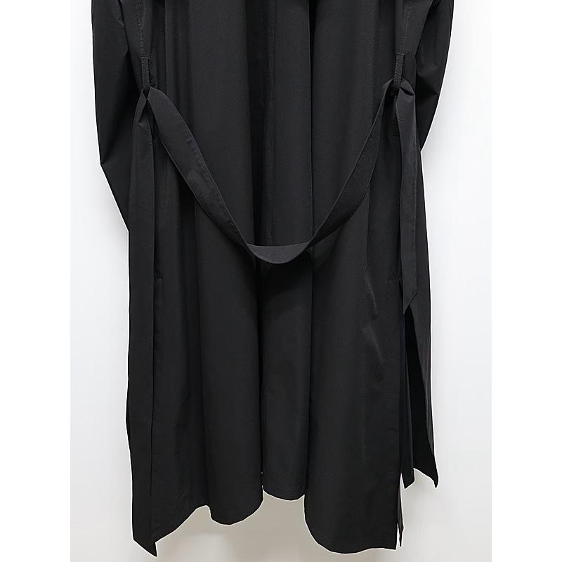 (予約品）9月末〜10月入荷予定/kiryuyrik・キリュウキリュウ/Taffeta Drape Chester Coat/Blackの画像
