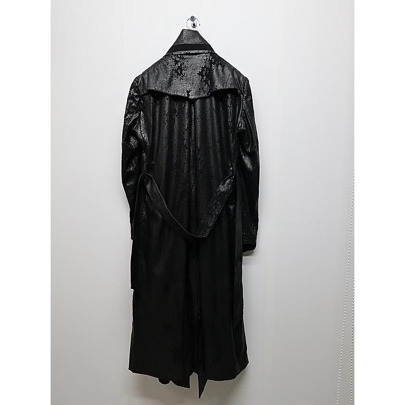 (予約品）11月末〜12月入荷予定/kiryuyrik・キリュウキリュウ/Cross Dot Fleece Long Napoleon Coat/Blackの画像