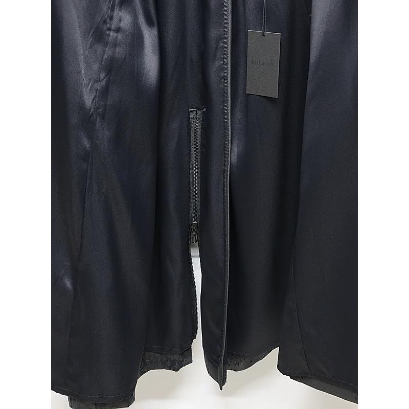 (予約品）11月末〜12月入荷予定/kiryuyrik・キリュウキリュウ/Cross Dot Fleece Long Napoleon Coat/Blackの画像