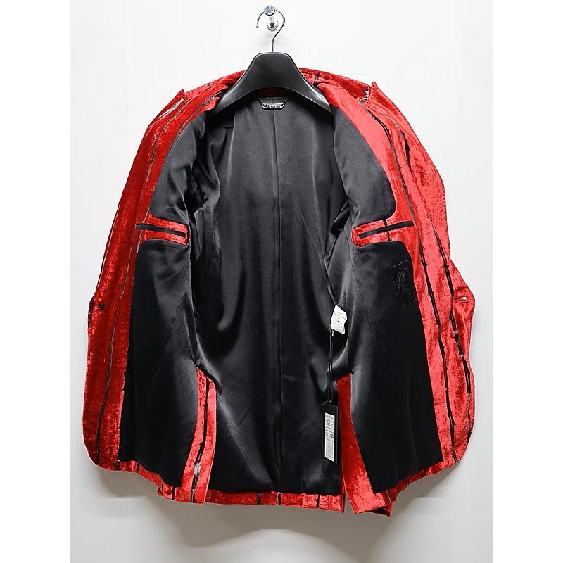 (予約品）10月末〜11月入荷予定/kiryuyrik・キリュウキリュウ/TOGE Velvet Peaked Jacket/Redの画像